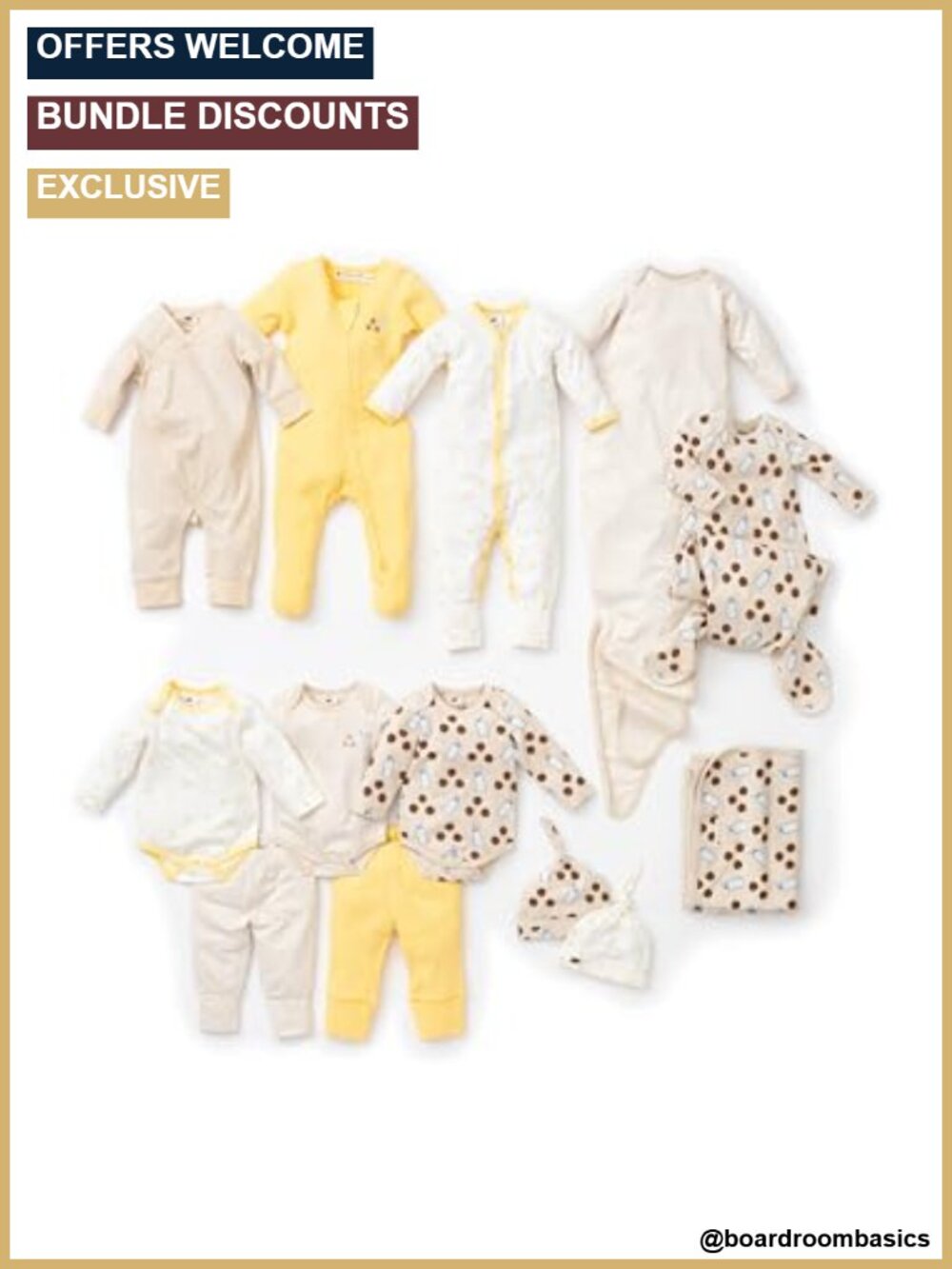 Organic Cotton Baby Clothes Gift Set 13-Piece Newborn Essentials